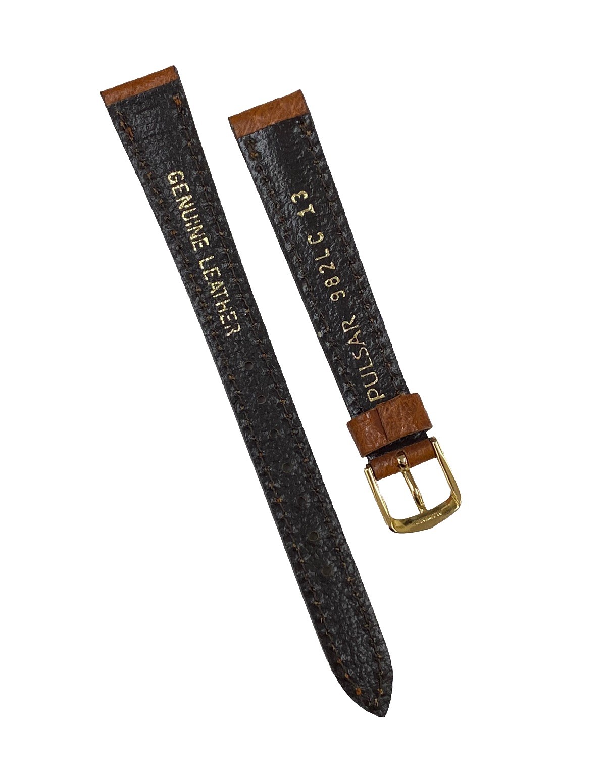Original Pulsar NOS 13mm X 11mm Brown Leather Band Strap
