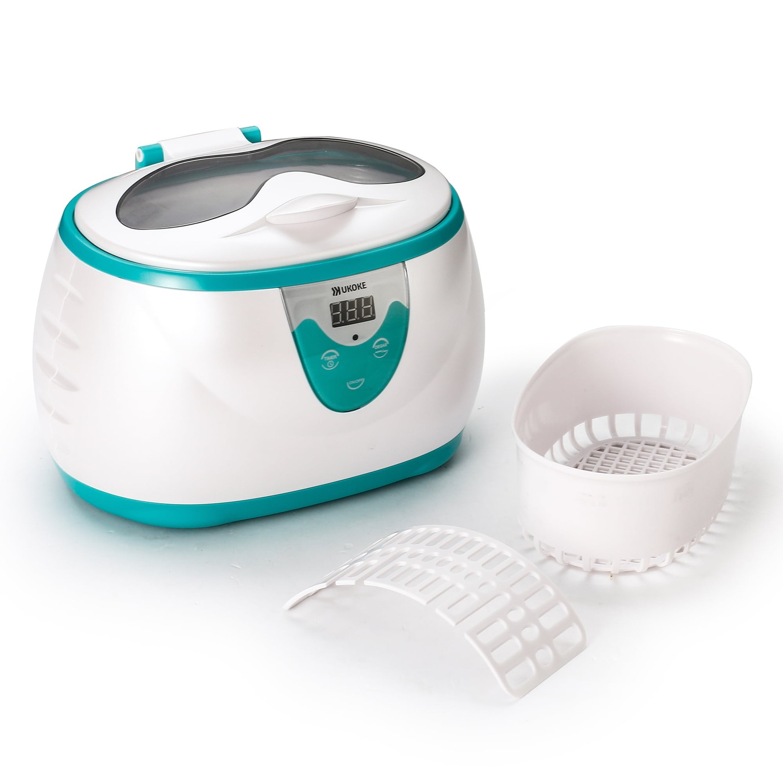 UUC06G Ultrasonic Jewelry Cleaner with 42kHz Sonic Waves and 600ml Stainless Ste