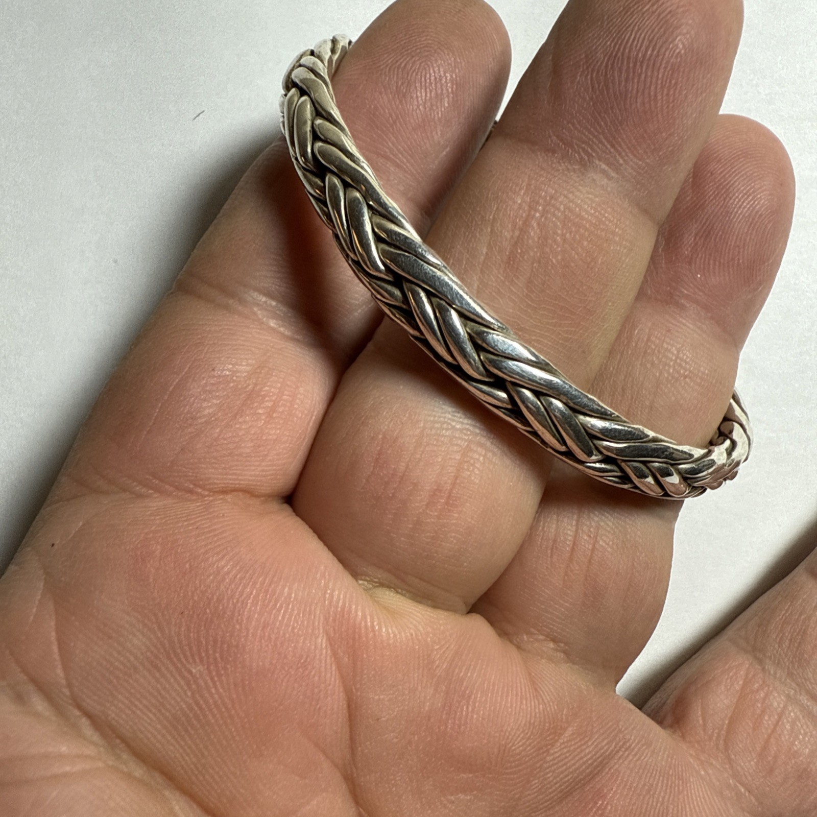 Cuff Bracelet Women’s Sterling Mexican One Ounce 7mm 6 1/4” Circumference Inside