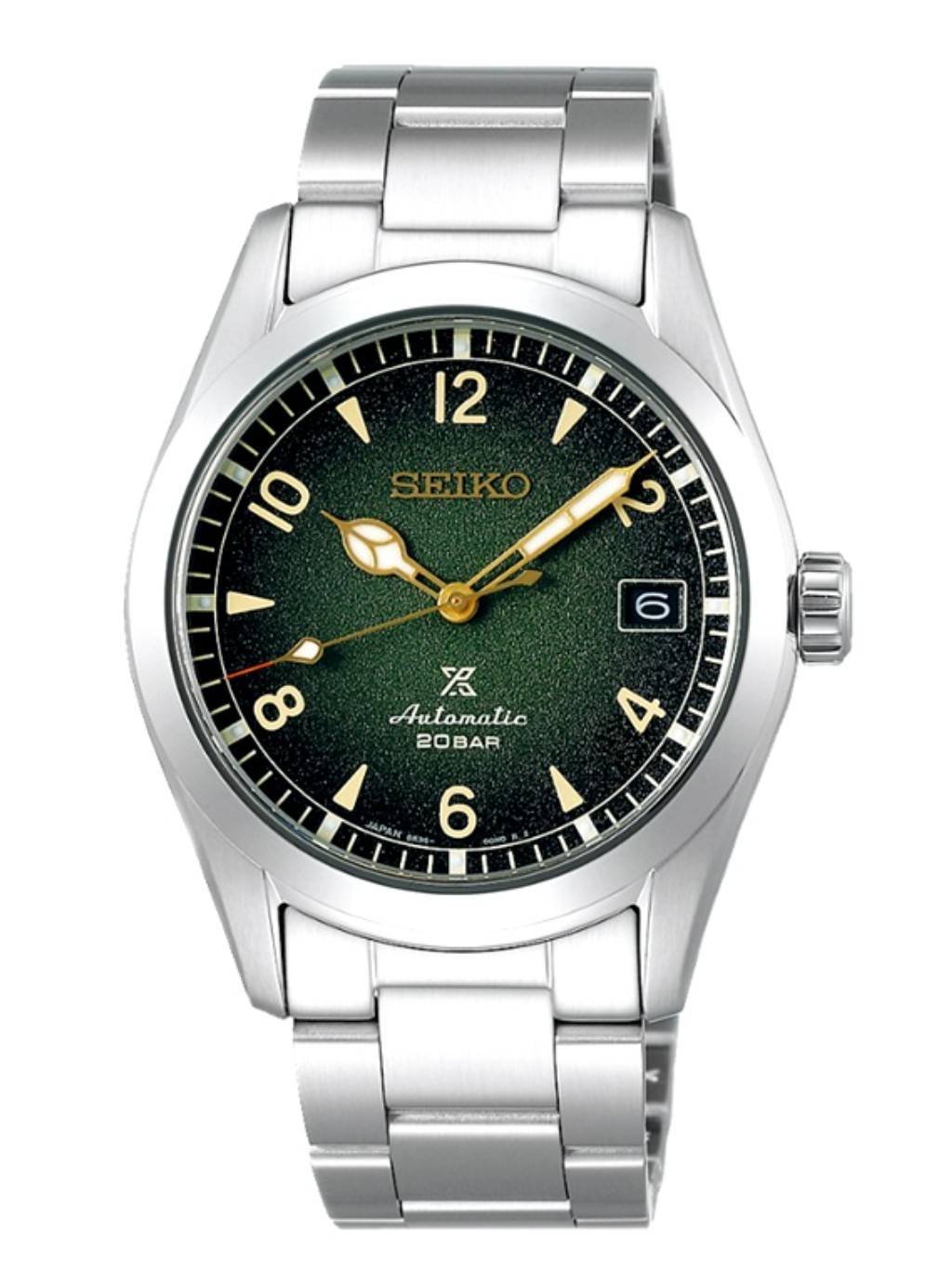 Seiko Prospex Alpinist SPB155J1 Green Dial Auto Steel Bracelet Watch