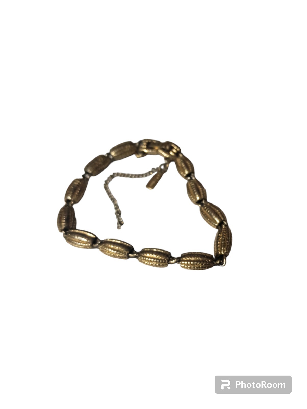 Signed Monet Gold Tone Bracelet With Safety Chain Textured Exquisite Piece