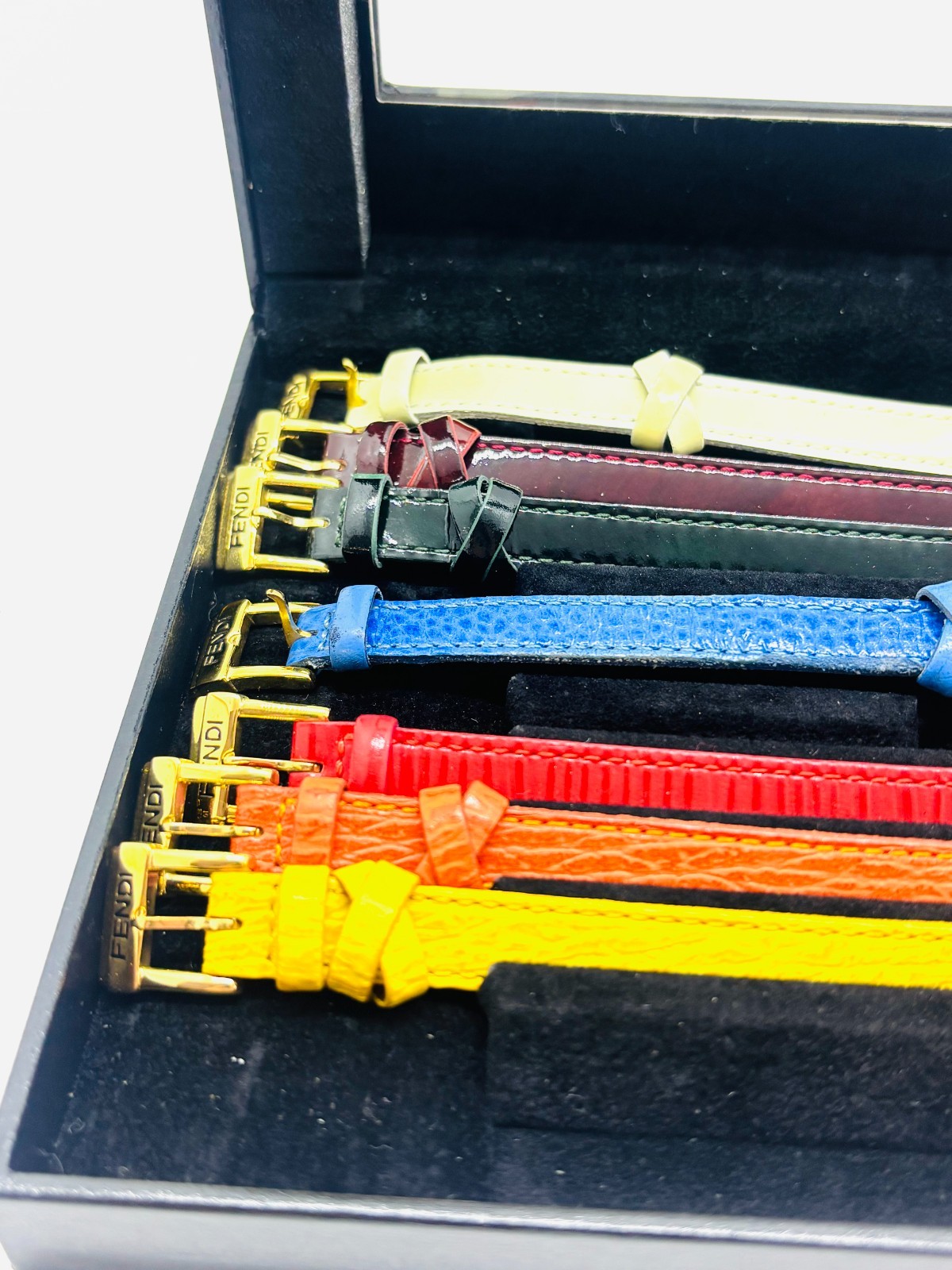 [Near MINT] Fendi 640L Chameleon Change 5 Color Belts Watch Quarts w/Case