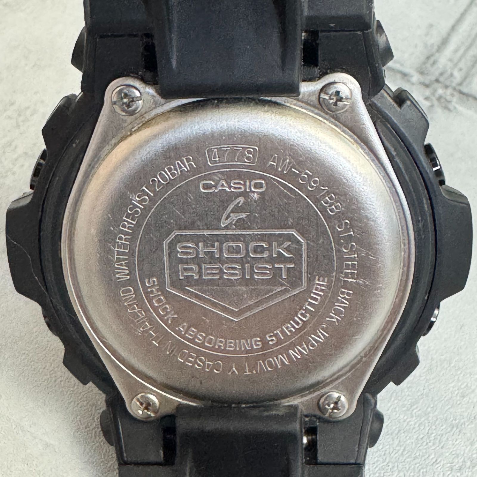Working Excellent condition G SHOCK AW 591BB 1AJF All Black CASIO G Shock Manage
