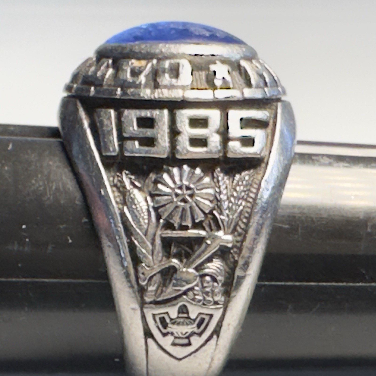 1985 Catoctin High Class Ring Artcarved Siladium Sz 10.5 Agriculture Terry FLAW