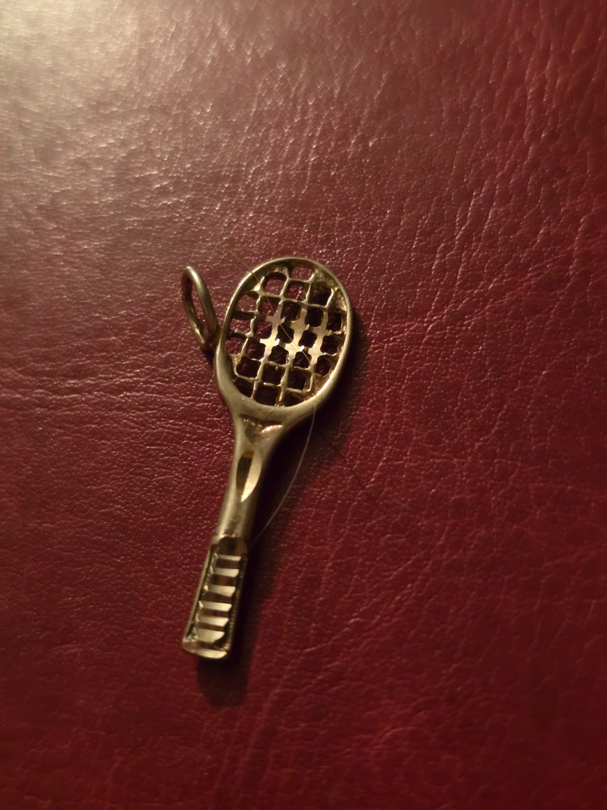🔅TENNIS RAQUET RACKET * Small Charm / Pendant * Sterling Silver 925 *