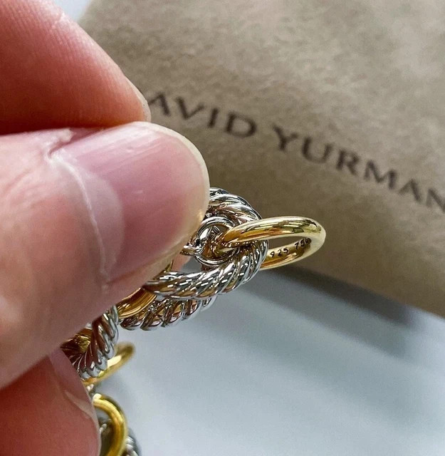 David Yurman Iconic 12mm Oval Link Cable Chain Bracelet 7.5 Inch Silver