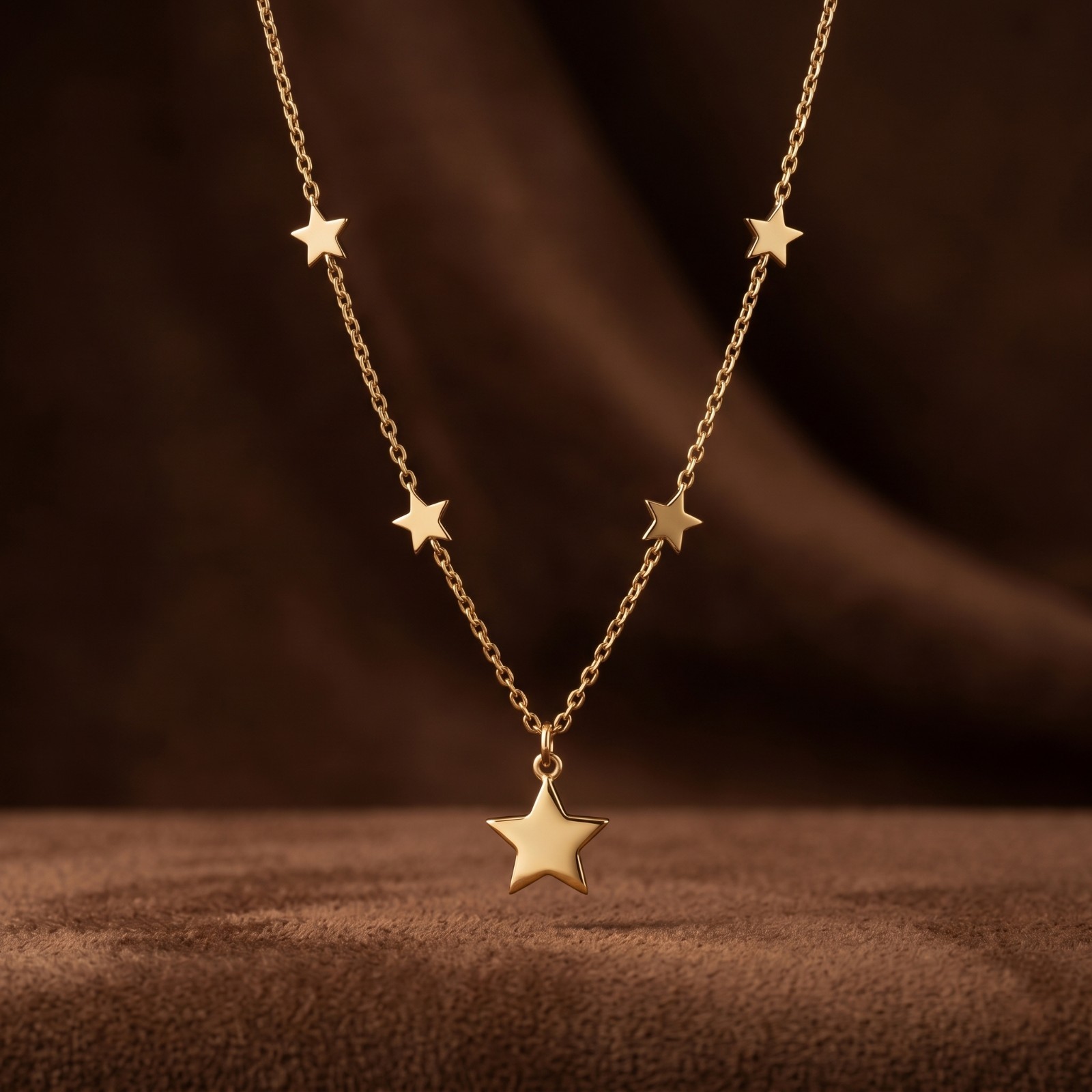 S925 Sterling Silver Multi Star Necklace, Dainty Charm Star Chain Necklace