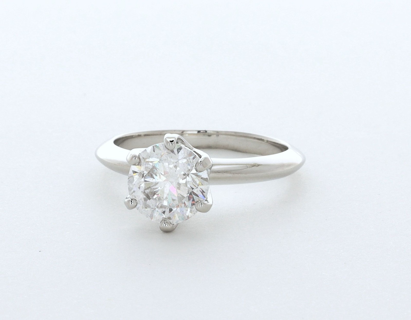 Solitaire Engagement Ring Platinum Classic 2.24 CT Round Lab-Grown Diamond F VS2