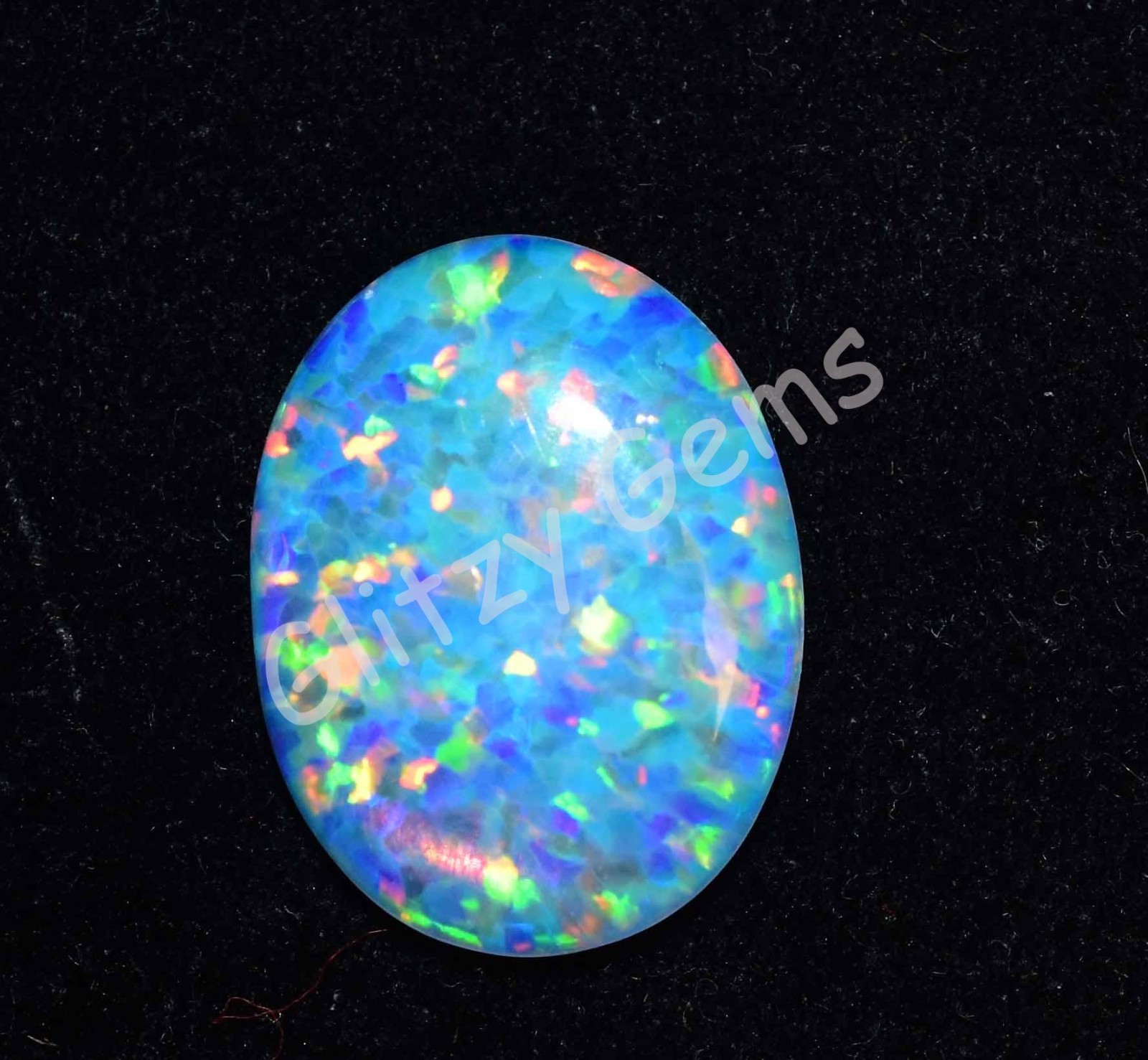 Natural Milky White Play Of Color Fire Opal 4.25 Ct Cabo Certified Gemstone