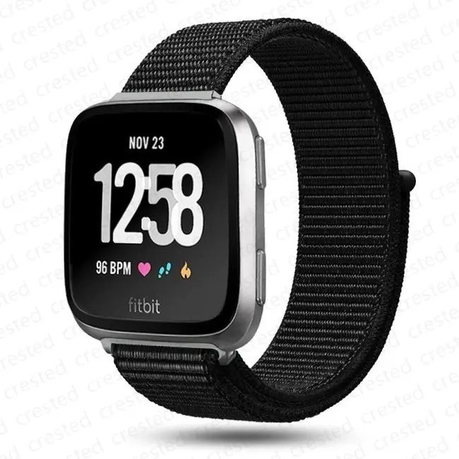 Woven Nylon Strap Sport Wristband Watch Band For Fitbit Versa 4 /3