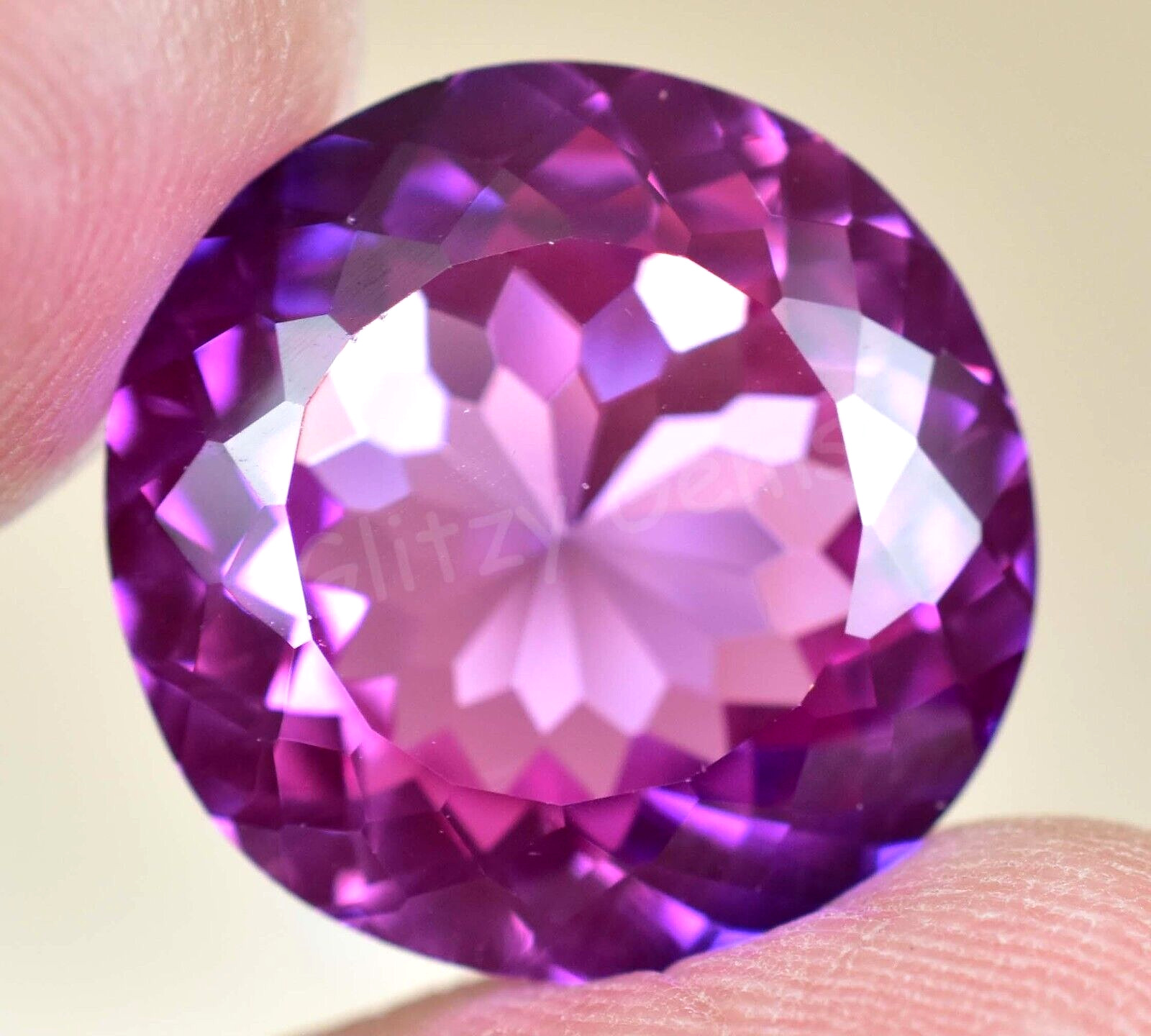 Natural Boysenberry Sapphire 20.60 Ct Round Certified Flawless Loose Gemstone