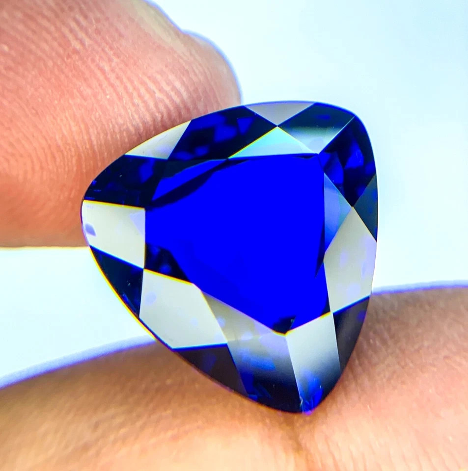 EXCELLENT 11.70CT AAA TANZANITE BLUE SPINEL TRILLIONSWISS #113 GEMSTONE STEP CUT