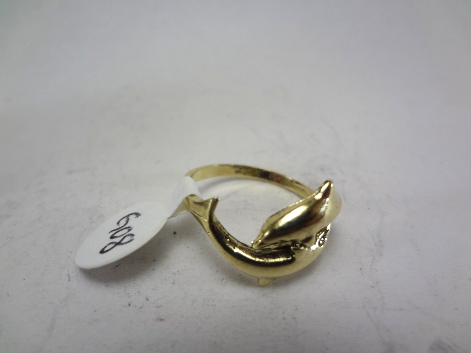 10K SOLID GOLD – TWIN DOLPHIN WRAP RING – 2.52 GRAMS – SIZE 7.25 – G08