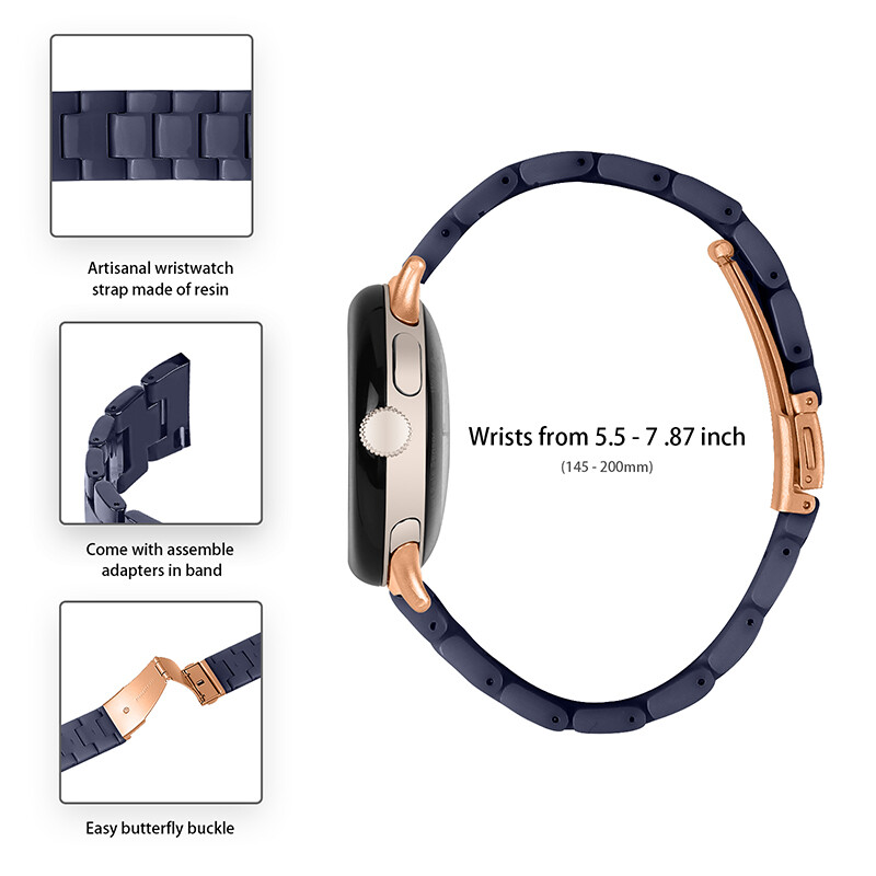 Replacement For Google Pixel Watch 1 2 Resin Stainless Steel Watch Band Strap