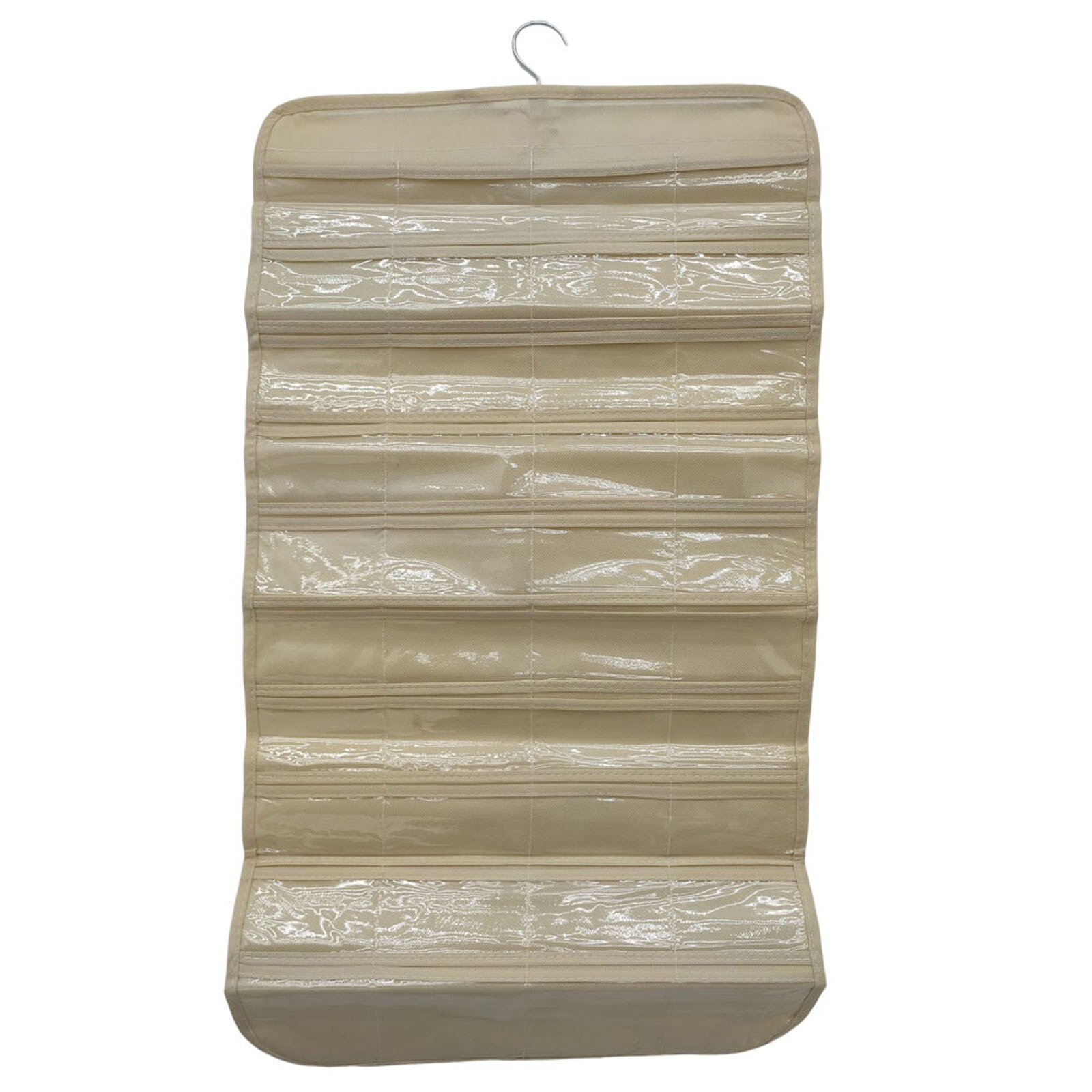 80 Pocket Hanging Jewelry Organizer Double-sided Clear Earring Storage Bag
