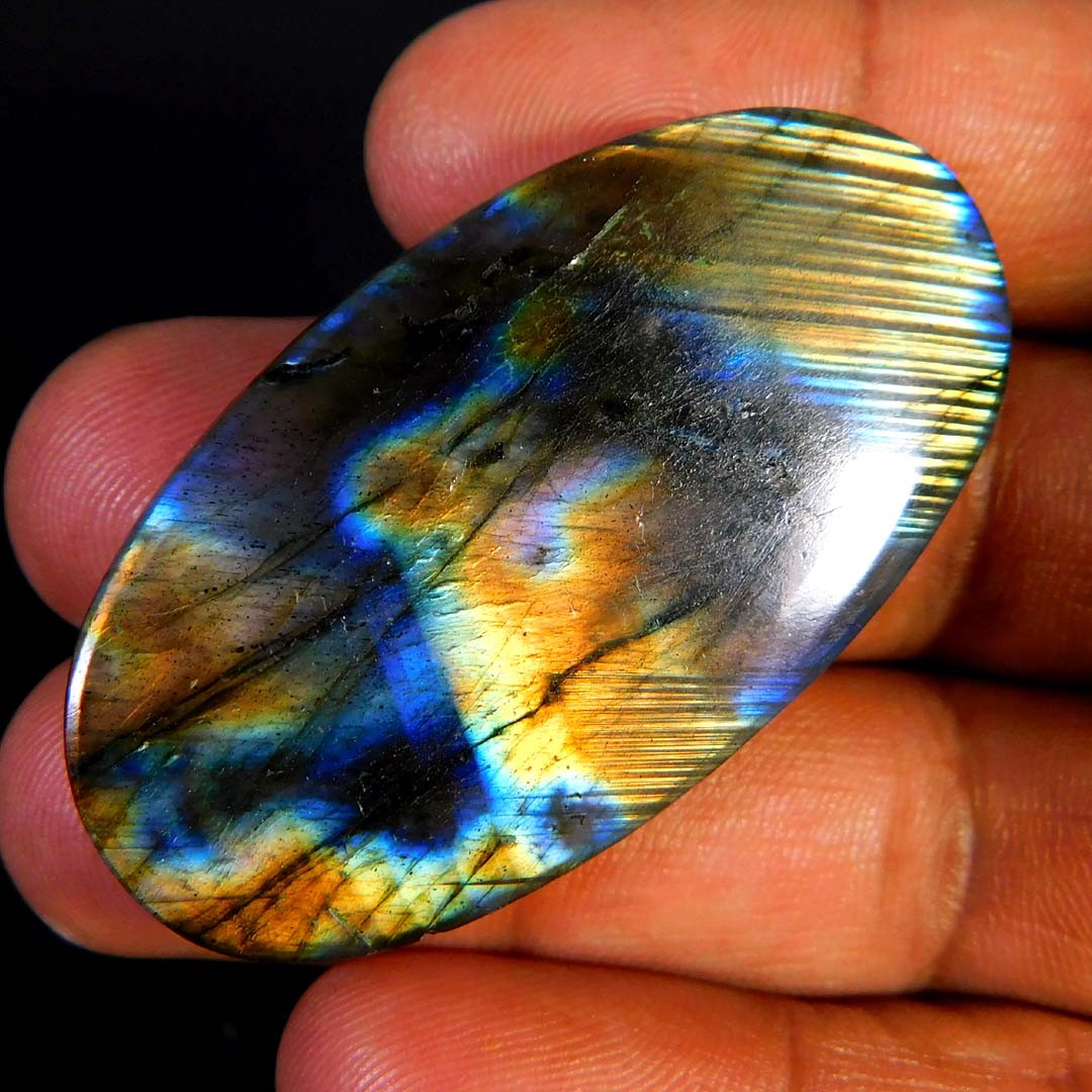 Wholesale 80.85Cts. Natural Incredible Power Labradorite Oval Cabochon Gemstone