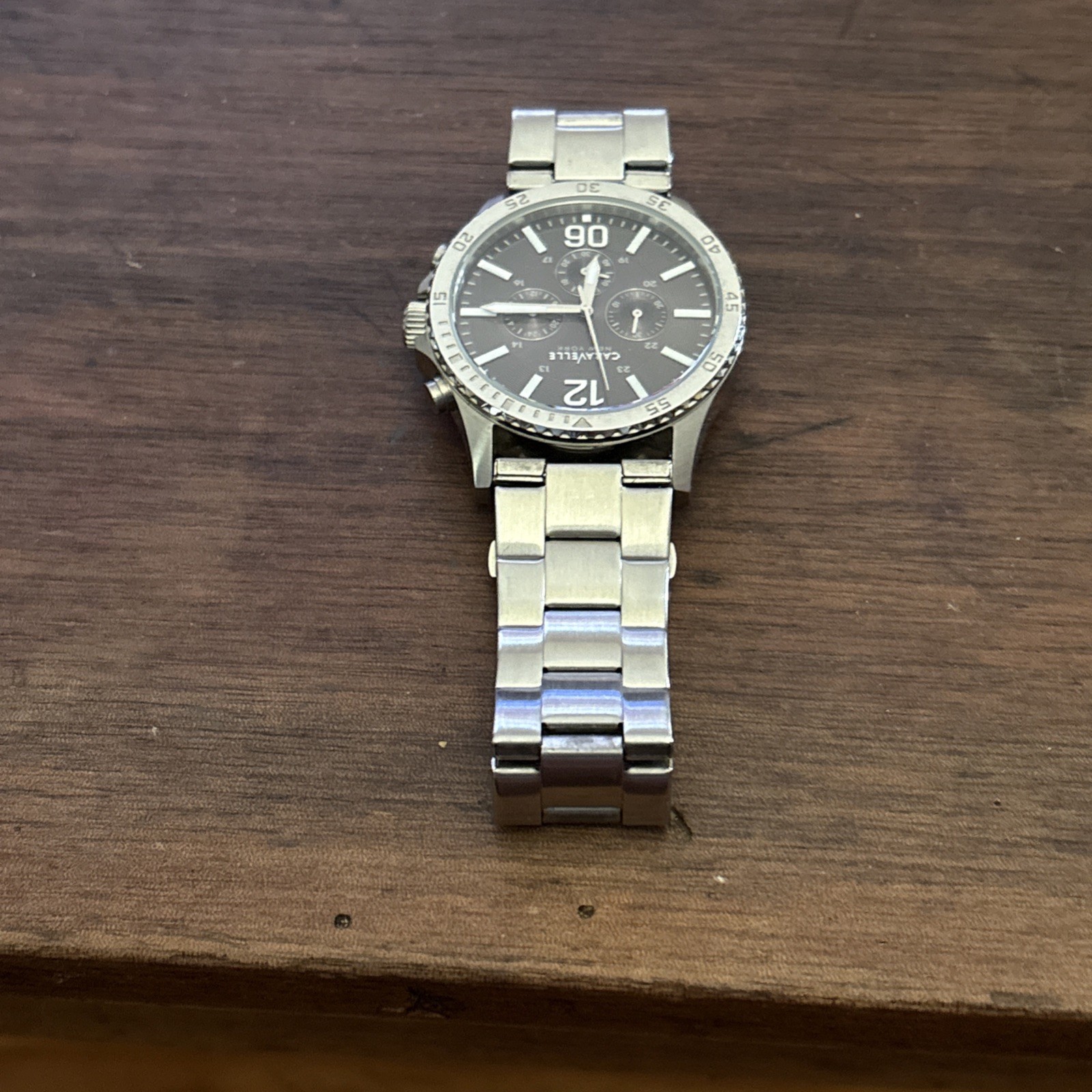 Caravelle New York Men’s Quartz Stainless Steel Gray Dial Watch