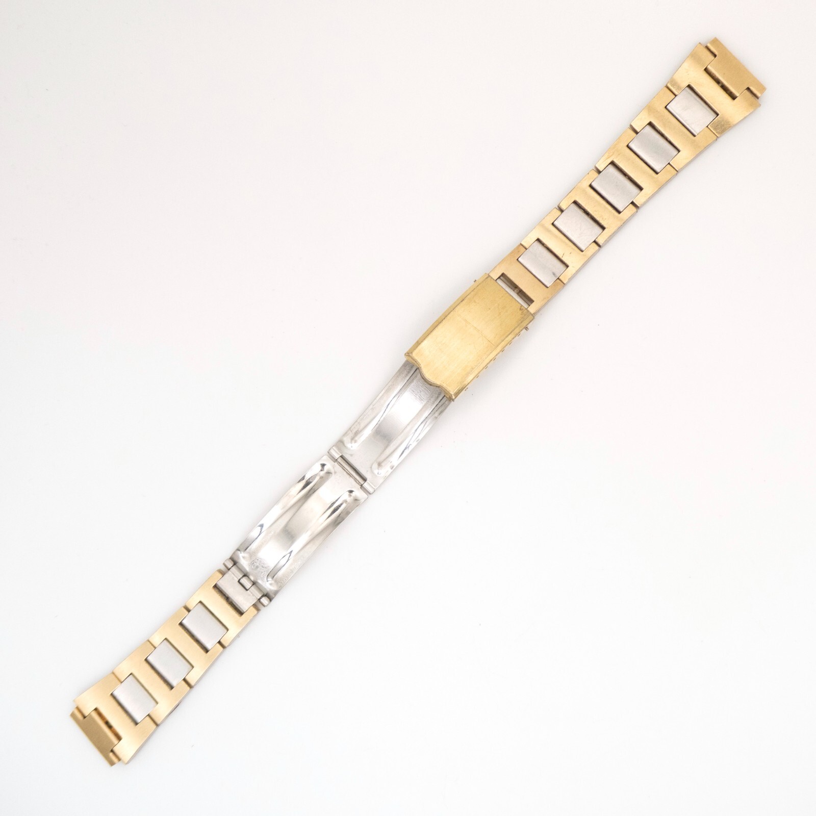 Vintage JB Champion 18.1 mm r.g.p. and s.s. wristwatch bracelet w/trifold clasp