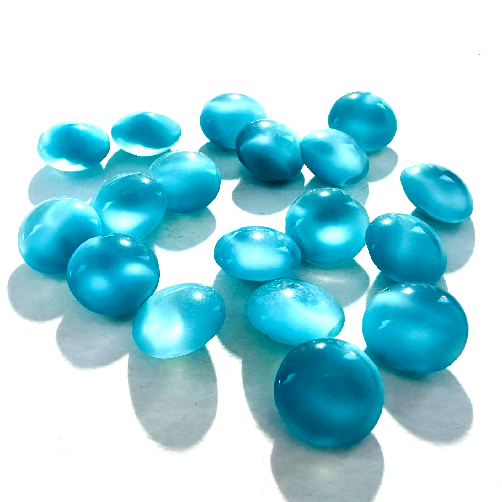 G94 Vintage glass stones SS49 (11.6mm) round moonstone cab top pointed back (18)