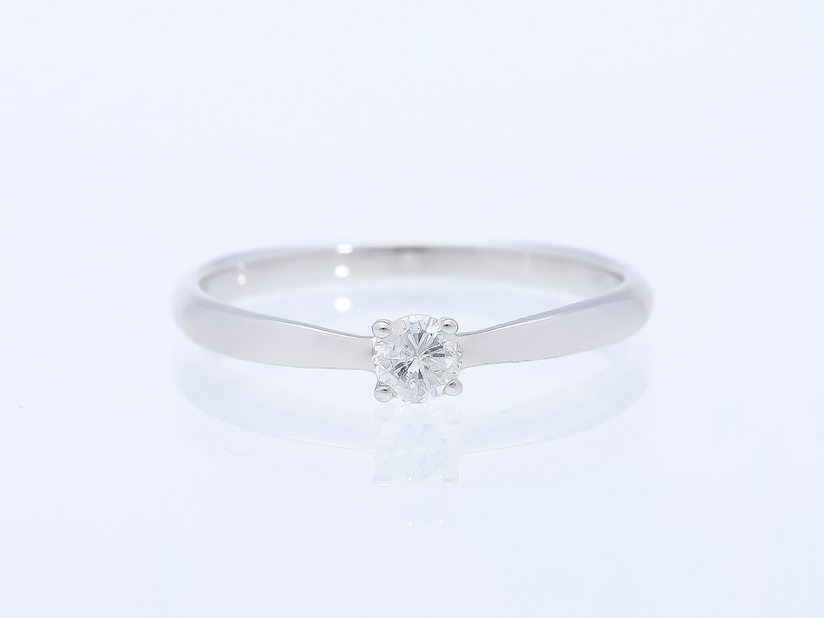 Top price engagement ring 0.20 carat brilliant 585 white gold value: EUR 1,50…
