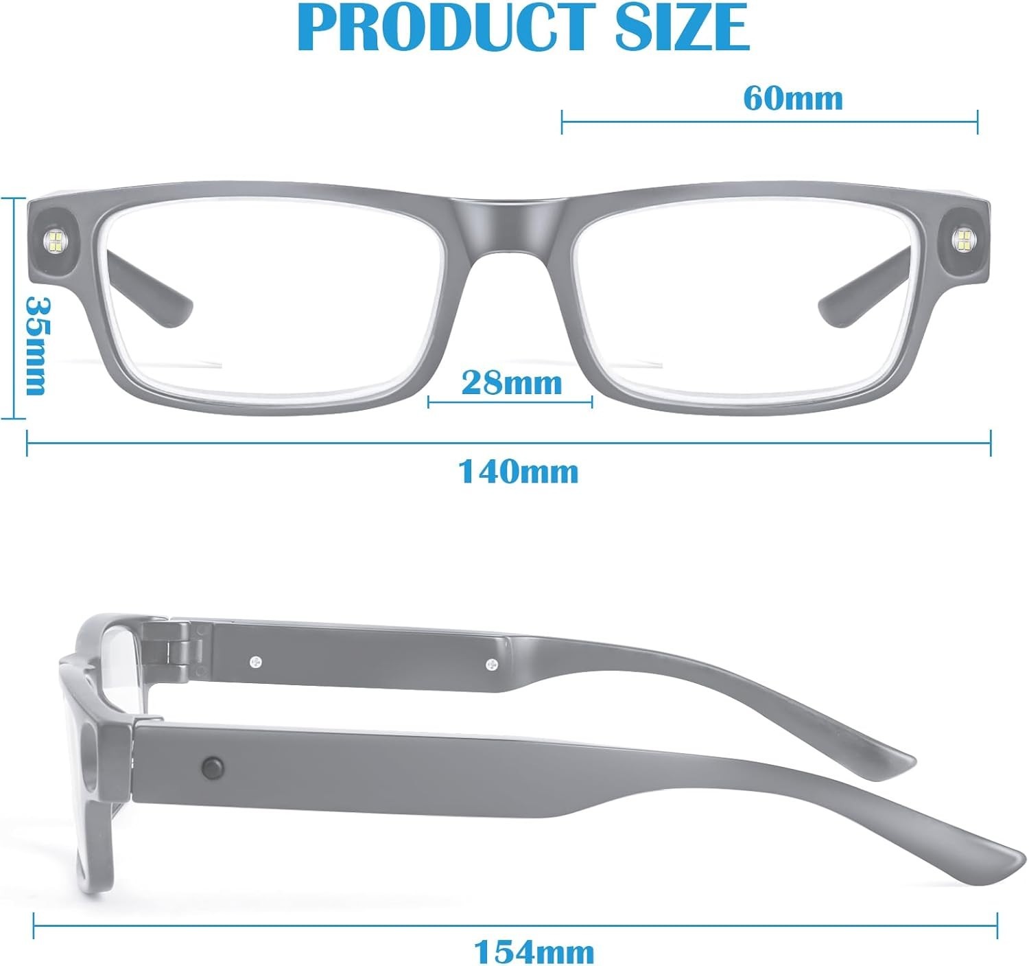 Magnifying Glasses 200% LED Lighted Hands Free Reading Craft Hobby