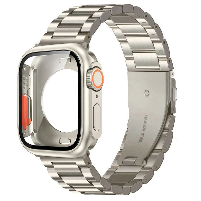 Stainless Steel Band +Case For Apple Watch iWatch 9 8 7 6 5 4 SE 41/40/44/45mm