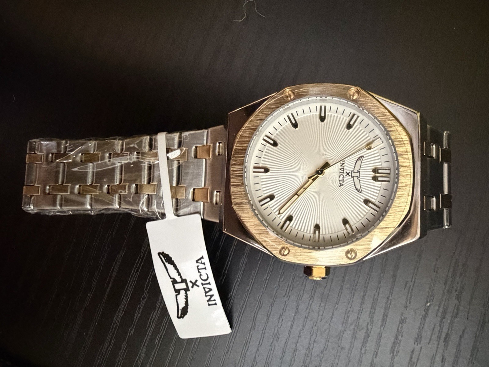 Invicta Specialty 1 Mens 42mm Watch Gold Quartz #69962 Flame Fusion Crystal…