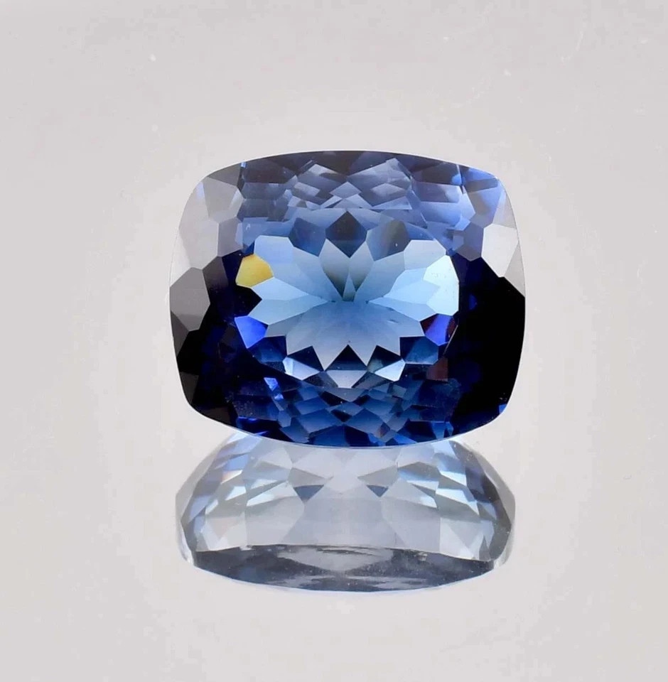 20.00 CT Natural Royal Blue Sapphire Cushion Cut Certified Gemstone Sri Lanka