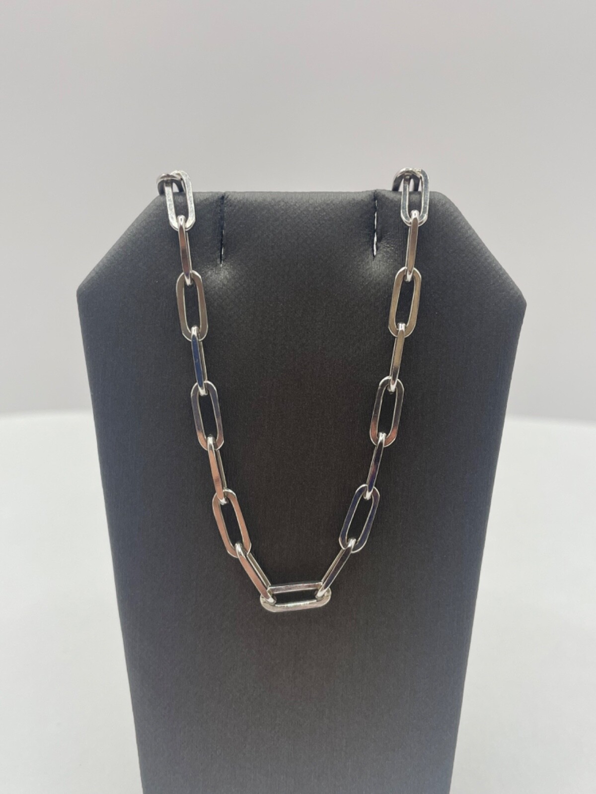 Paper Clip Link Chain Necklace .925 Silver