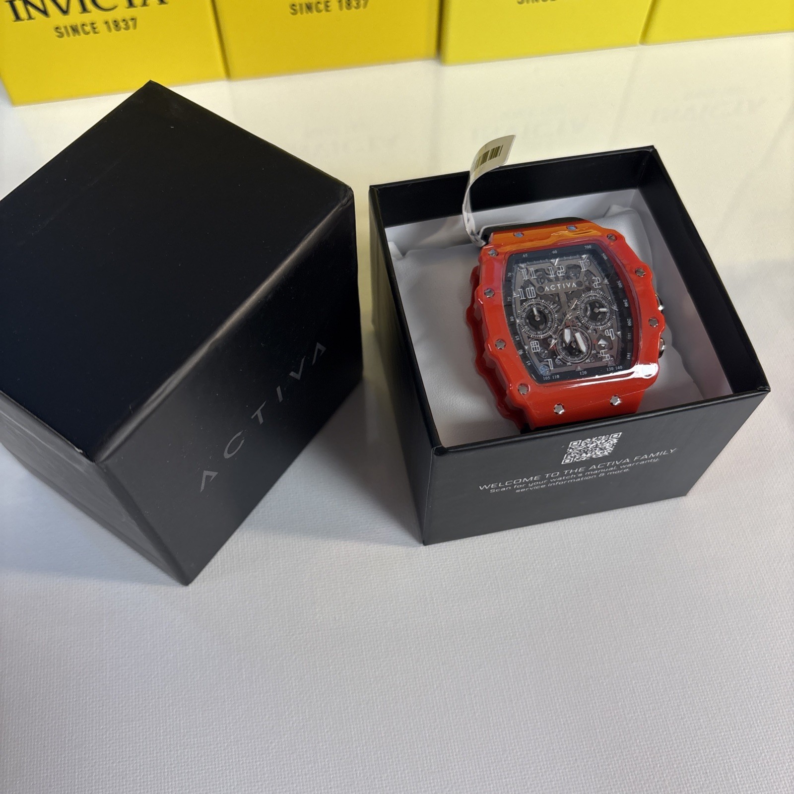 Activa Fury X Invicta Mens Quartz MG53 Skeleton Dial Red 44mm ACW2305-020 NEW