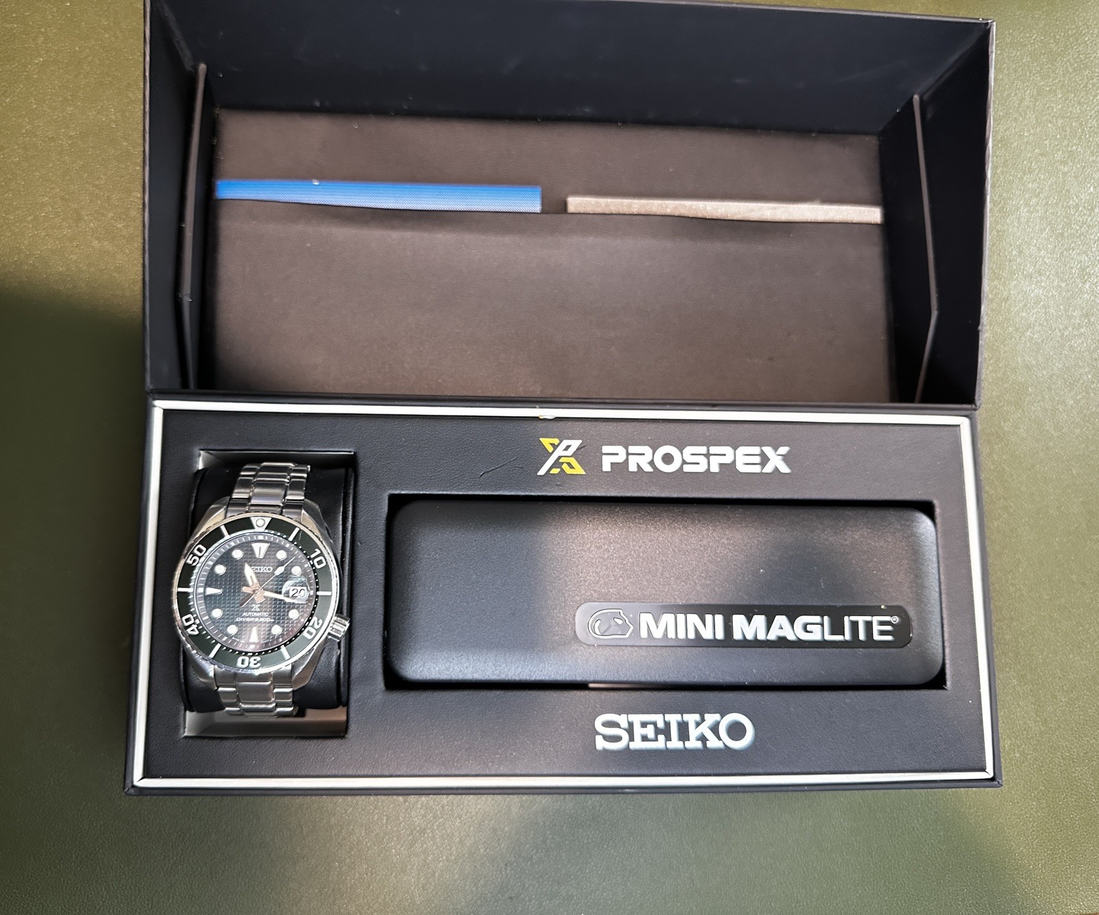 Seiko Luxe SPB177 Green Ice Diver Prospex full set