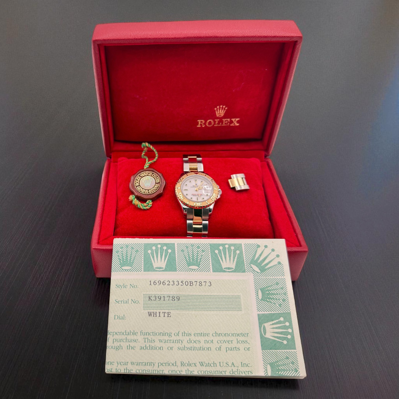 2003 Rolex Yacht Master 29mm–Ref # 169623–Two-Tone Steel & 18k Gold–Complete Set