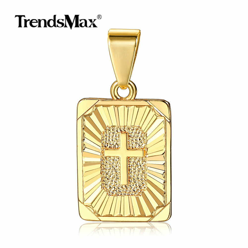 Gold Plated Square Initial Letter A-Z Pendant Necklace 2mm 18-36″ Box Link Chain