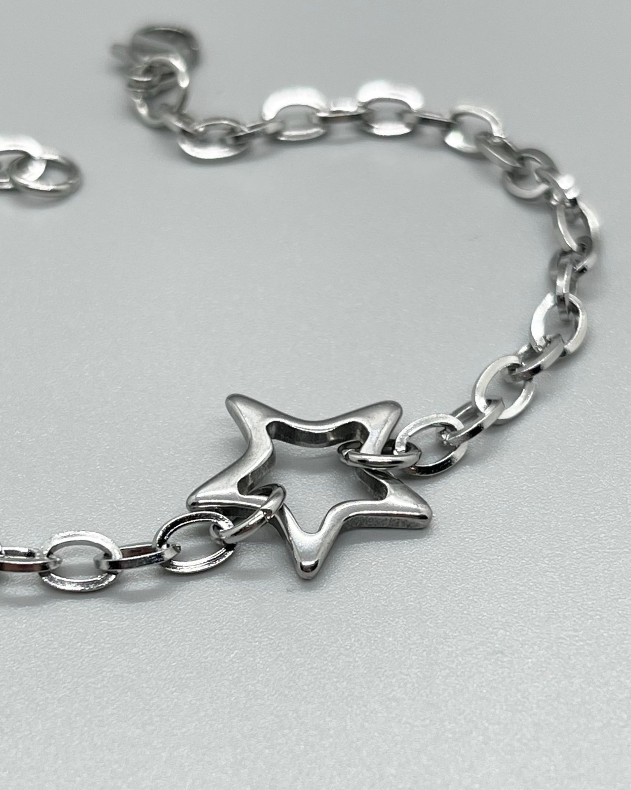 Stainless Steel STAR Charm Bracelet No Tarnish Silver Chain New – USA Seller