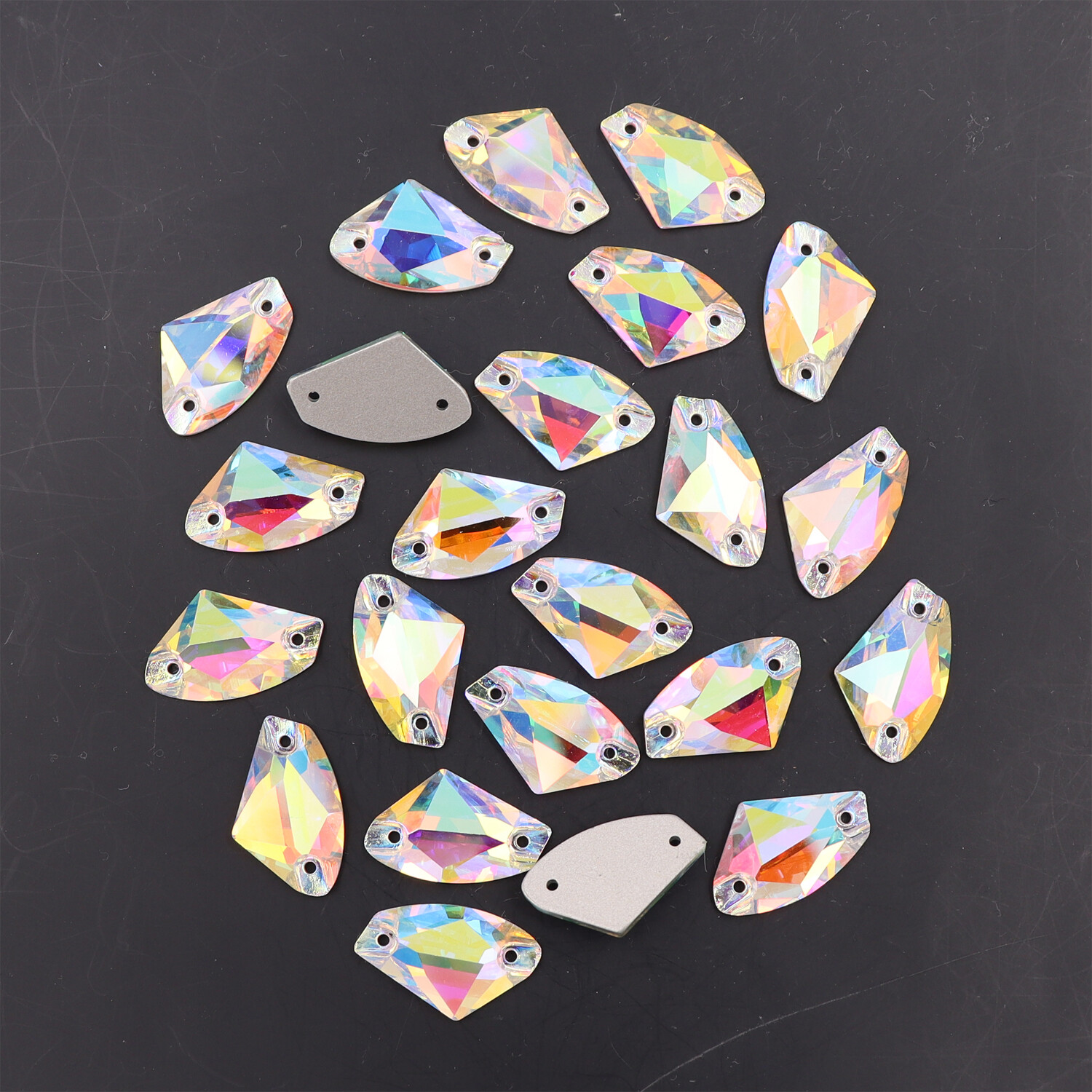 Sew On Rhinestones Crystal AB Glass Beads Flatback White Stones for Dress Making