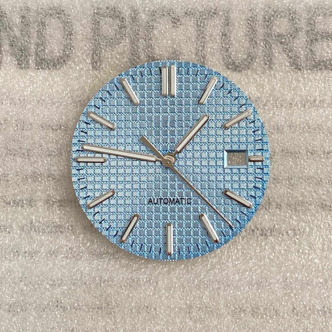 31.8mm Black Grid Dial & Hand Kit Lume Stick Indices Fit Auto Mod