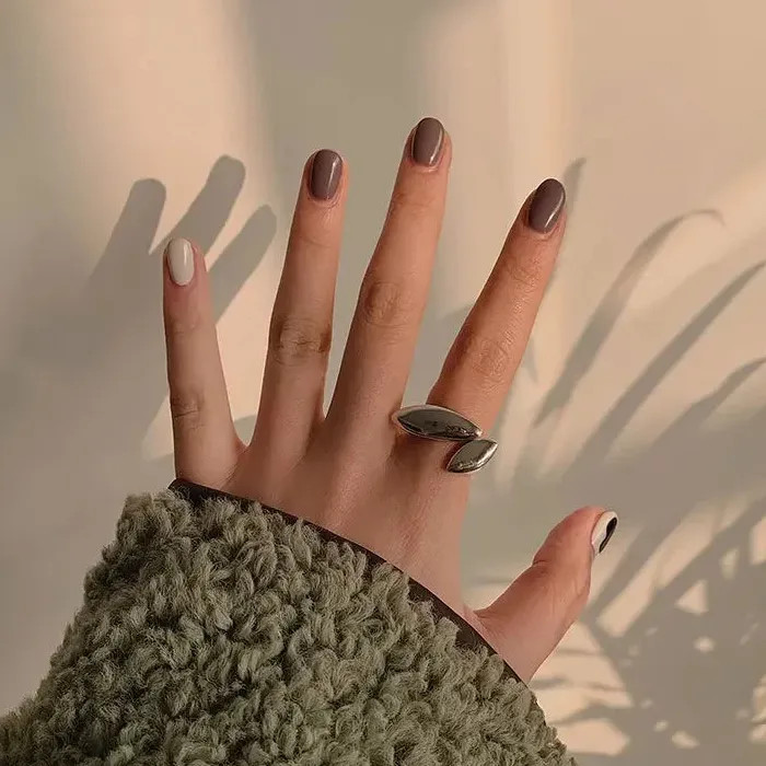 Handmade Silver Geometric Mood Tracker Ring for Women Gift Stylish Jewelry