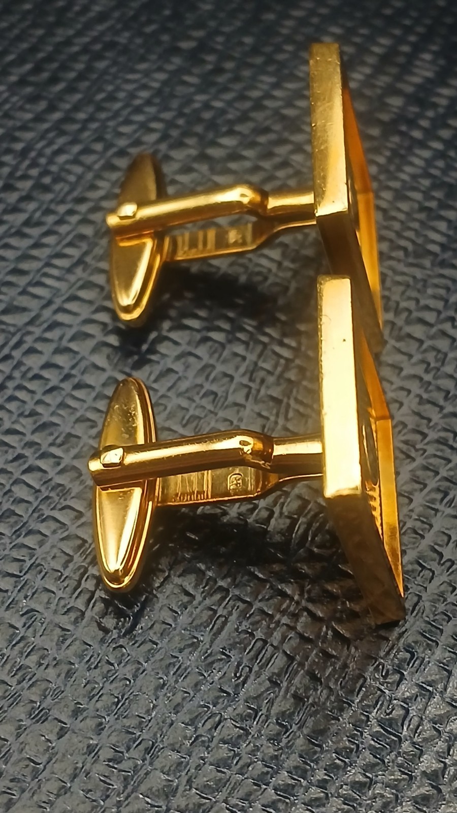 Dunhill Cufflinks Mens Gold Tn Formal Square Classic Luxury Designer Gift Boxed
