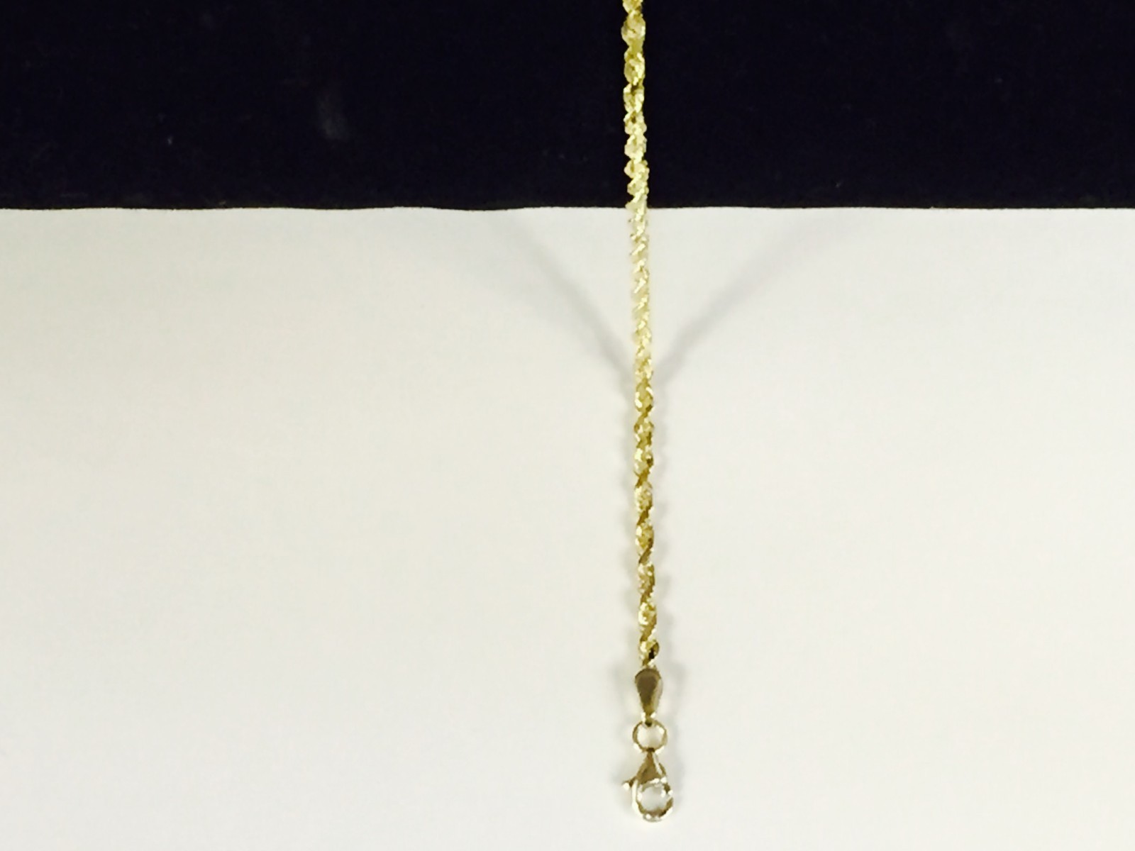 10k Yellow Gold 16″ Solid Diamond Cut ROPE Pendant Chain/Necklace 2mm 3 Grams