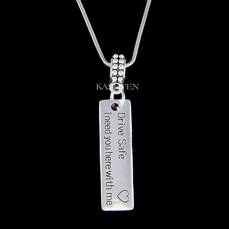 New Driver Gifts Drive Safe Necklace Driving Jewelry Mama Love Son Daughter Gift