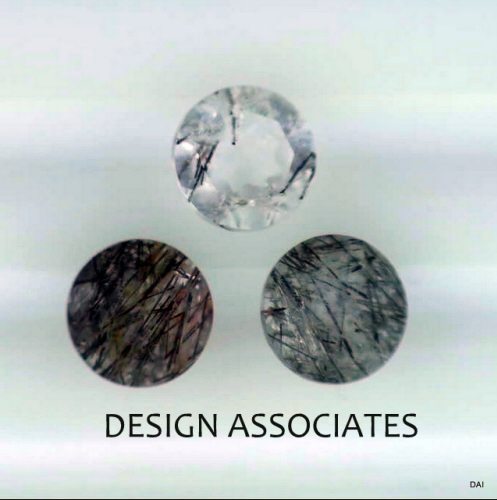 TOURMALINATED QUARTZ 6 MM ROUND CUT ALL NATURAL SOLD AS A SINGLE STONE