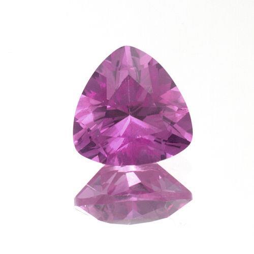 3mm – 15mm Lab Created Pink Sapphire Trillion Shape