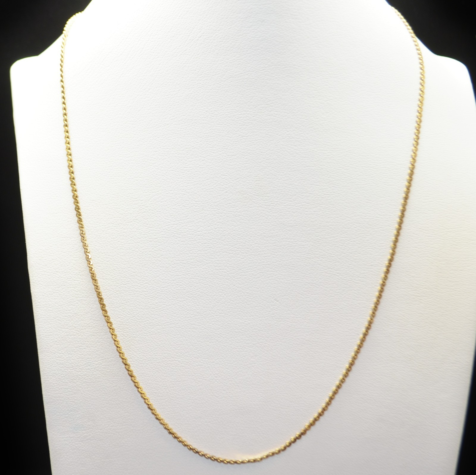 Sterling Silver Gold Toned Rope Chain Necklace 17.0″ #FMH191
