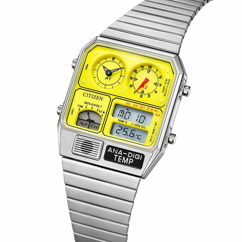 Citizen Ana Digi Temp JG2170-59Y Limited 500 Yellow Record Label Watch