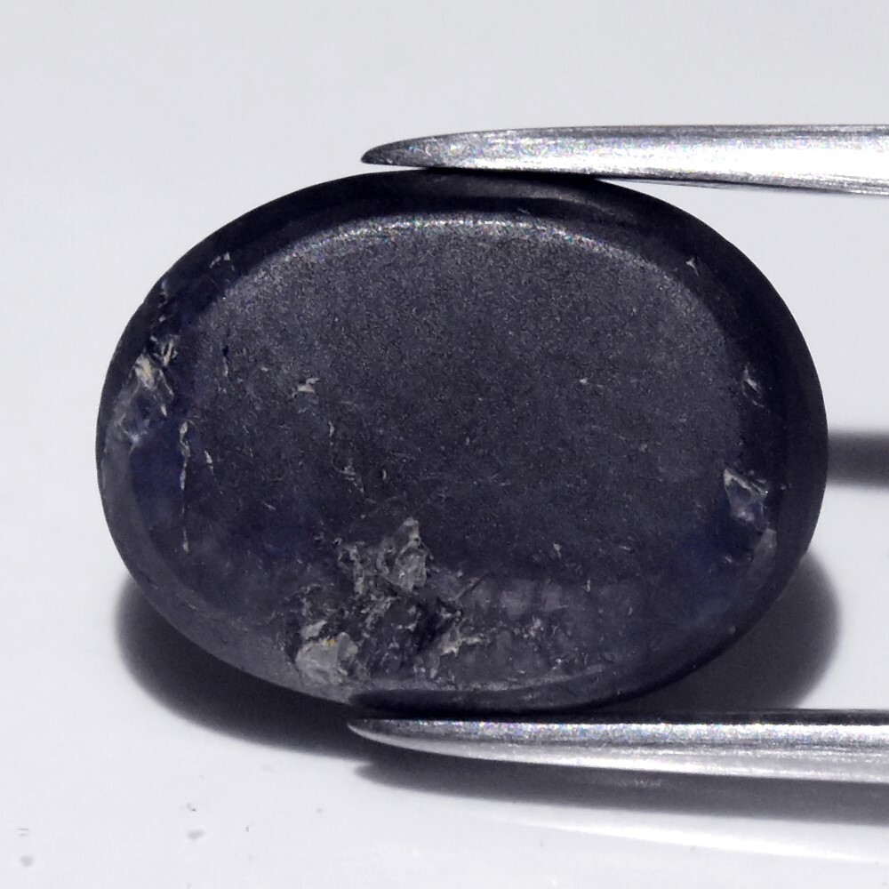 💎 7.31ct 13x10mm Oval Deep Blue 6 Ray Star Sapphire – Unheated, Myanmar Gem