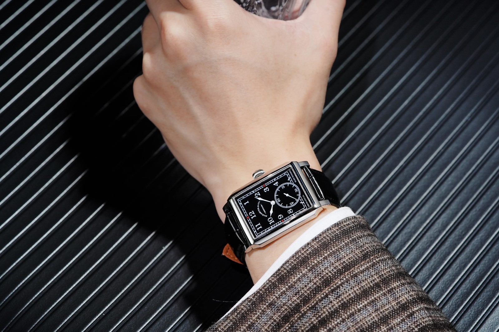 FARASUTE Men Mechanical Watch Square Manual Winding Wristwatch Sapphire Mirror