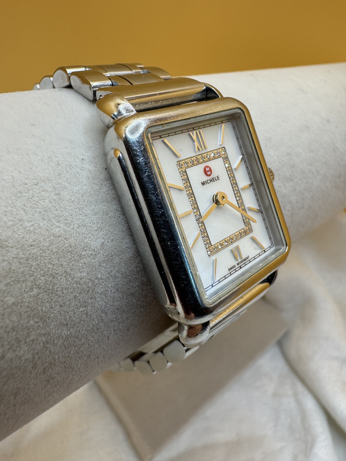Michele Deco II Women’s watch, Diamond Detail, new battery/band
