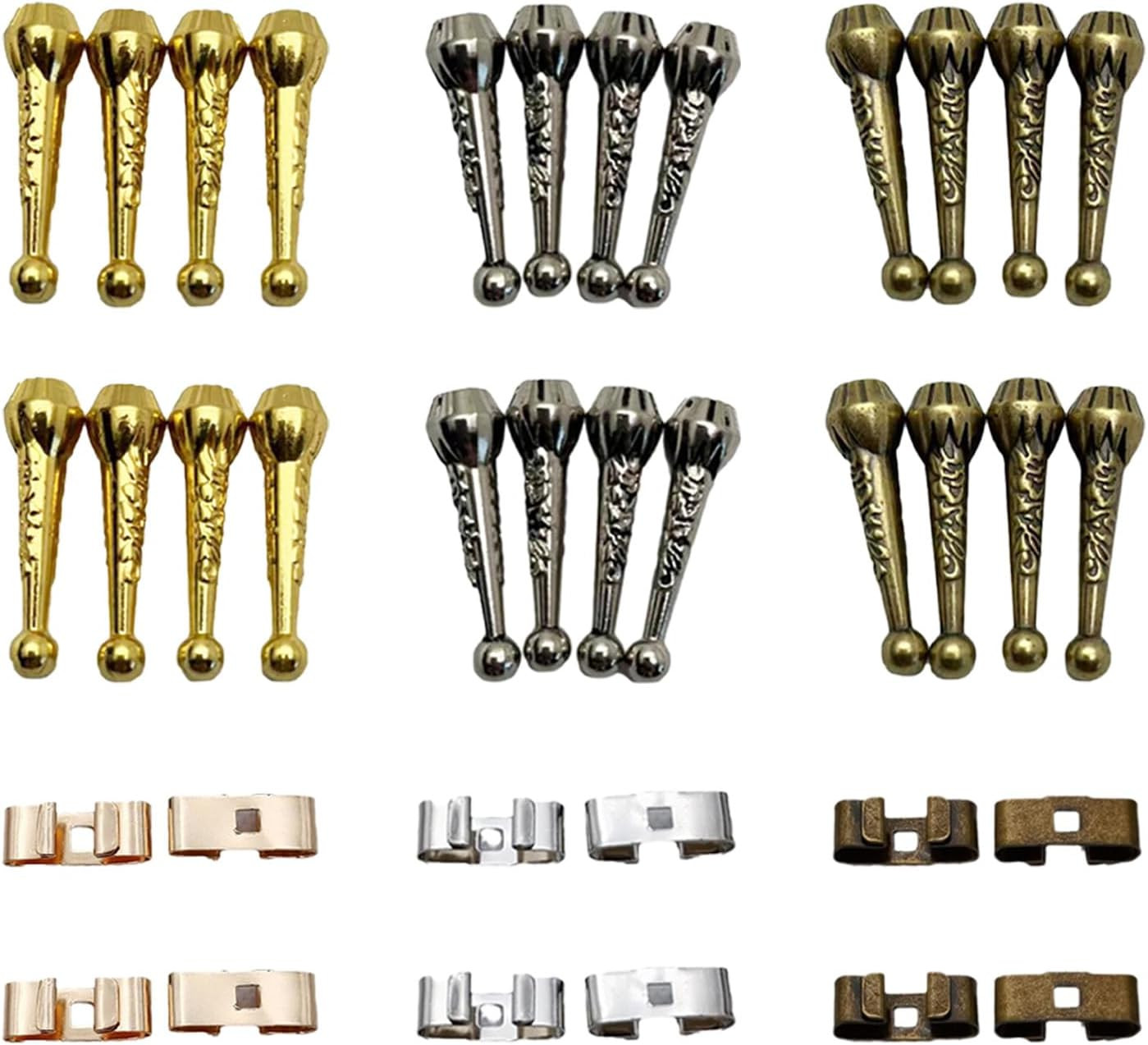 36Pcs Bolo Tie Findings Kit, Bolo Tie Cord Ends Accessories, Bolo Tie Tips End