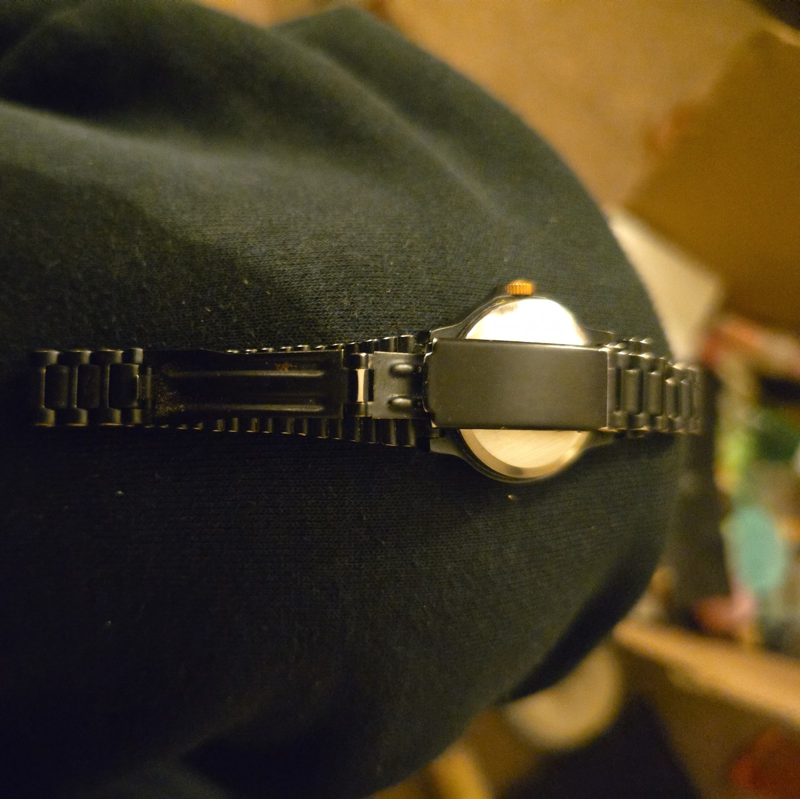 Alfex Swiss Rare Ladies Black /Gold Stainless Date White Dial Black Dial 339)