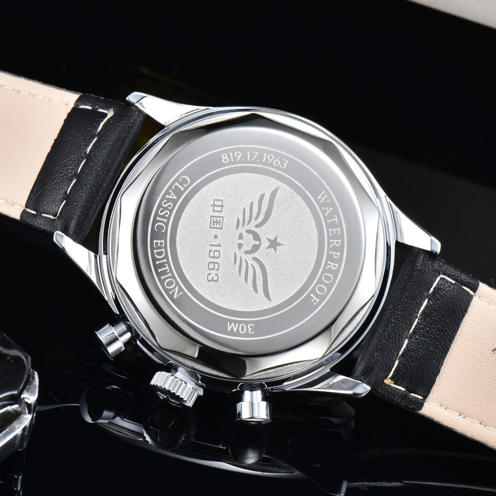 Seagull 1963 Quartz Sapphire Chronograph Watch 40mm Waterproof Luminescent
